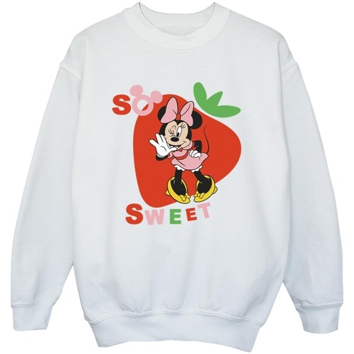 Vêtements Garçon Sweats Disney Minnie Mouse So Sweet Strawberry Blanc
