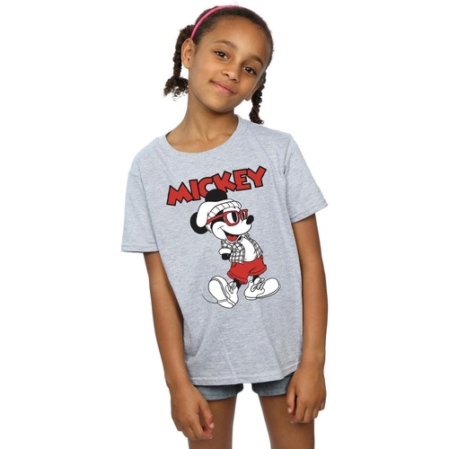 Vêtements Fille T-shirts manches longues Disney Mickey Mouse Hipster Gris