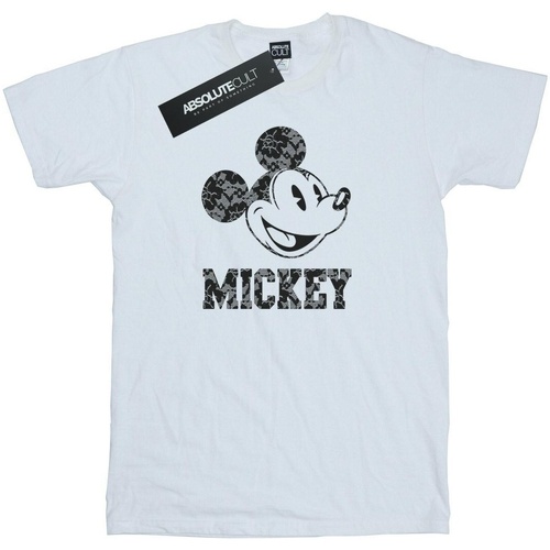 Vêtements Fille T-shirts manches longues Disney Mickey Mouse Laces Blanc