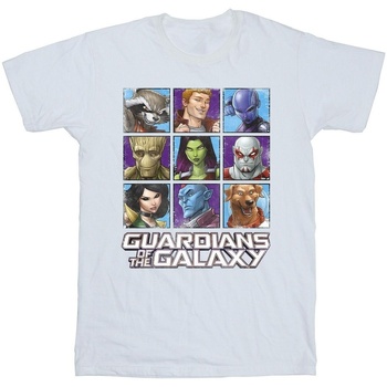 Vêtements Homme T-shirts manches longues Guardians Of The Galaxy Character Squares Blanc