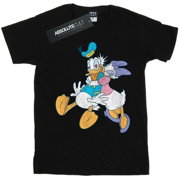 Vêtements Fille T-shirts manches longues Disney Donald And Daisy Duck Kiss Noir