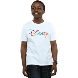 Vêtements Garçon T-shirts manches courtes Disney Rainbow Logo Blanc