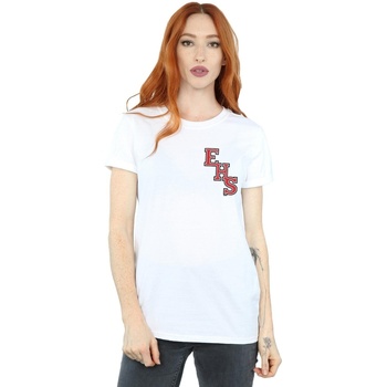Vêtements Femme T-shirts manches longues Disney High School Musical The Musical EHS Logo Breast Print Blanc
