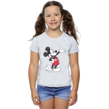 Vêtements Fille T-shirts manches longues Disney Mickey Mouse Traditional Wave Gris
