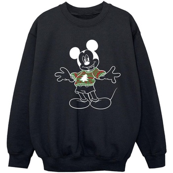 Vêtements Fille Sweats Disney Mickey Mouse Xmas Jumper Noir