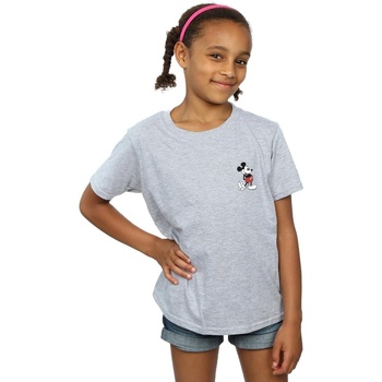 Vêtements Fille T-shirts manches longues Disney Mickey Mouse Kickin Retro Chest Gris
