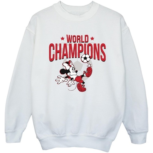 Vêtements Fille Sweats Disney Minnie Mouse World Champions Blanc