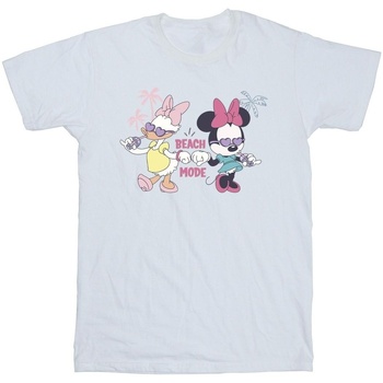Vêtements Garçon T-shirts manches courtes Disney Minnie Daisy Beach Mode Blanc