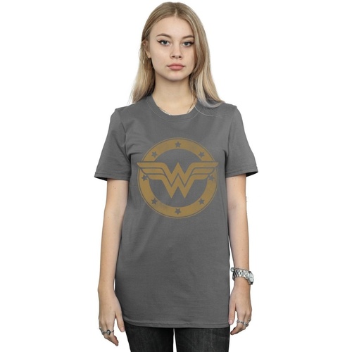 Vêtements Femme T-shirts manches longues Dc Comics Wonder Woman Shield Multicolore