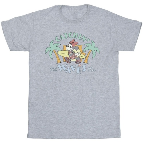 Vêtements Garçon T-shirts manches courtes Disney Minnie Mouse Catchin Waves Gris