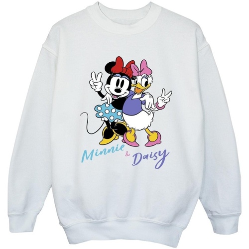 Vêtements Fille Sweats Disney Minnie Mouse And Daisy Blanc