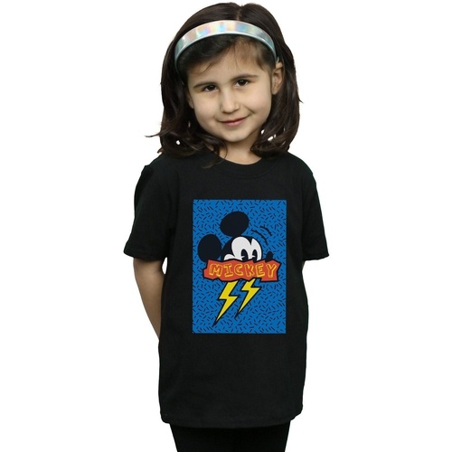 Vêtements Fille T-shirts manches longues Disney Mickey Mouse 90s Flash Noir
