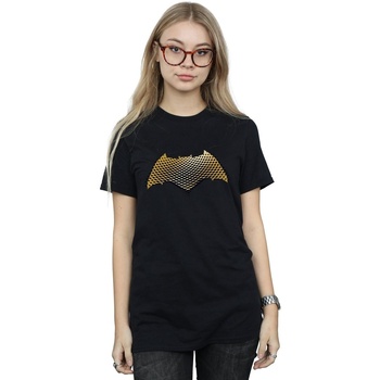 Vêtements Femme T-shirts manches longues Dc Comics Justice League Movie Batman Logo Textured Noir