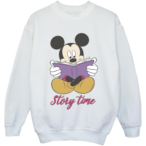 Vêtements Fille Sweats Disney Mickey Mouse Story Time Blanc