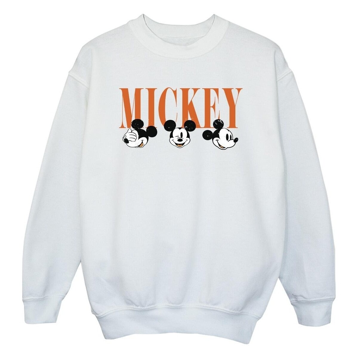 Vêtements Fille Sweats Disney Mickey Mouse Faces Blanc
