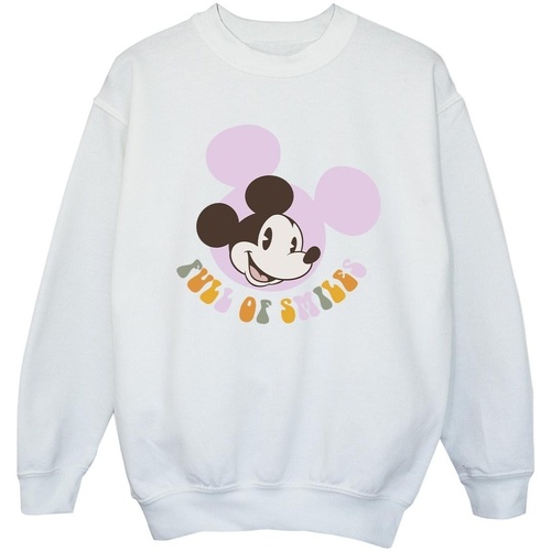 Vêtements Fille Sweats Disney Mickey Mouse Full Of Smiles Blanc