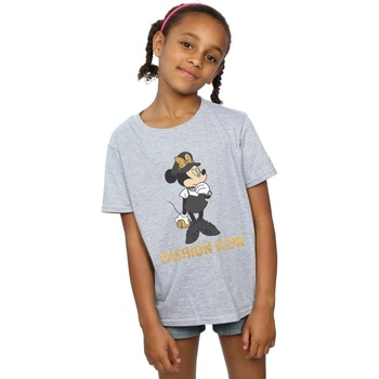Vêtements Fille T-shirts manches longues Disney Minnie Mouse Fashion Icon Gris