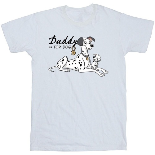 Vêtements Homme T-shirts manches longues Disney 101 Dalmatians Top Dog Blanc