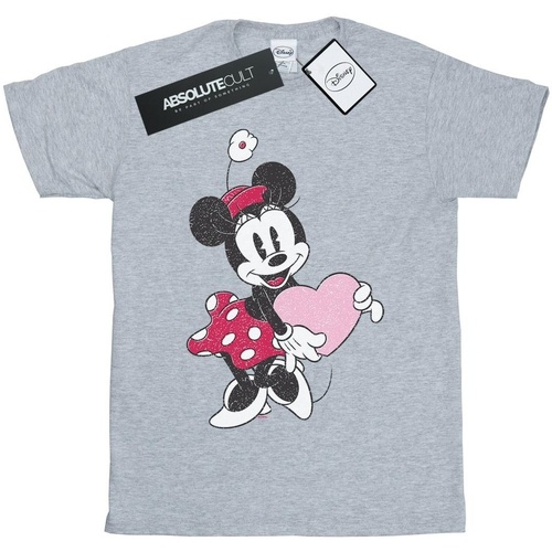 Vêtements Fille T-shirts manches longues Disney Minnie Mouse Love Heart Gris