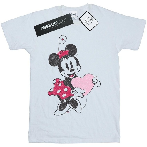 Vêtements Fille T-shirts manches longues Disney Minnie Mouse Love Heart Blanc