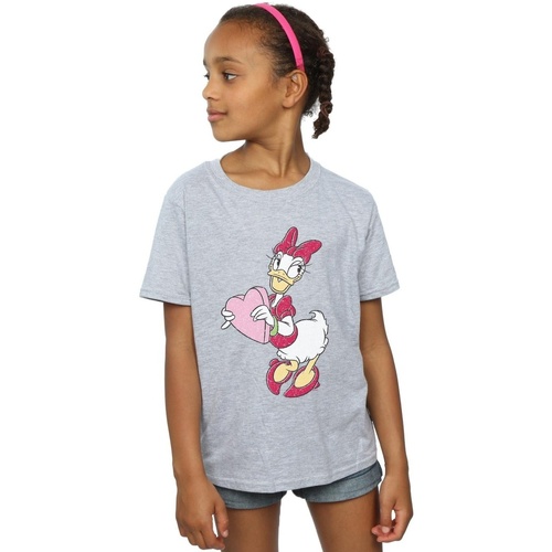 Vêtements Fille T-shirts manches longues Disney Daisy Duck Love Heart Gris