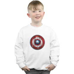 Vêtements Garçon Sweats Marvel Captain America Wooden Shield Blanc