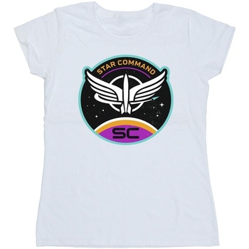 Vêtements Femme T-shirts manches longues Disney Lightyear Star Command Circle Blanc