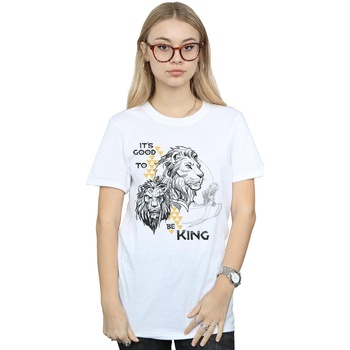 Vêtements Femme T-shirts manches longues Disney The Lion King Movie It's Good To Be King Blanc