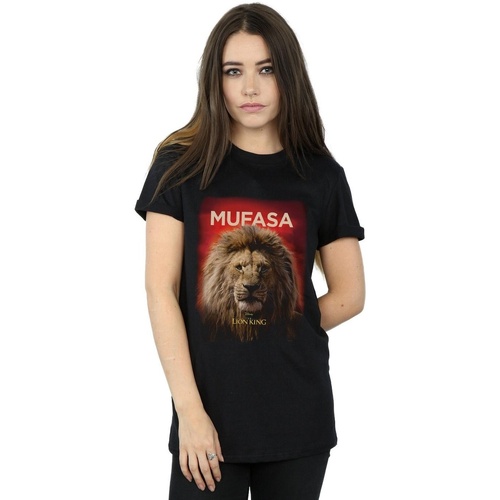 Vêtements Femme T-shirts manches longues Disney The Lion King Movie Mufasa Poster Noir