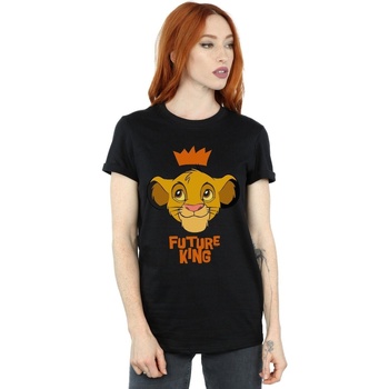 Vêtements Femme T-shirts manches longues Disney The Lion King Simba Future King Noir