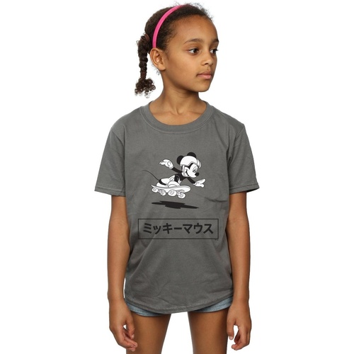Vêtements Fille T-shirts manches longues Disney Mickey Mouse Skating Multicolore