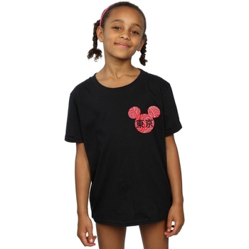 Vêtements Fille T-shirts manches longues Disney Mickey Mouse Symbol Noir