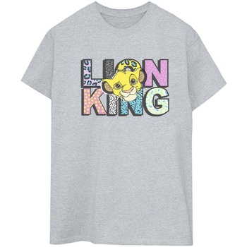 Vêtements Femme T-shirts manches longues Disney The Lion King Pattern Logo Gris
