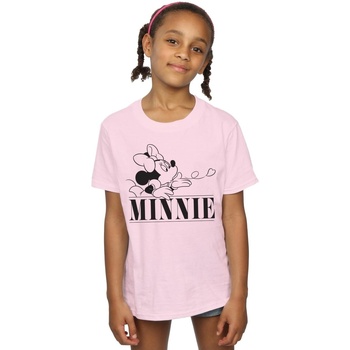 Vêtements Fille T-shirts manches longues Disney Minnie Mouse Kiss Rouge