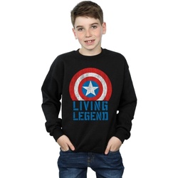 Vêtements Garçon Sweats Marvel Captain America Living Legend Noir