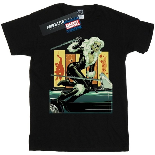 Vêtements Garçon T-shirts manches courtes Marvel Black Cat Car Noir