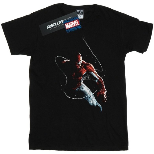 Vêtements Garçon T-shirts manches courtes Marvel Spider-Man Painting Noir