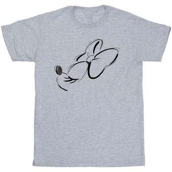 Vêtements Fille T-shirts manches longues Disney Minnie Mouse Nose Up Gris