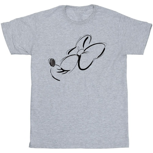 Vêtements Fille T-shirts manches longues Disney Minnie Mouse Nose Up Gris