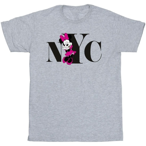 Vêtements Fille T-shirts manches longues Disney Minnie Mouse NYC Gris