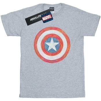 Vêtements Garçon T-shirts manches courtes Marvel Captain America Sketched Shield Gris