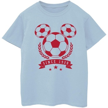 Vêtements Fille T-shirts manches longues Disney Mickey Football Head Bleu