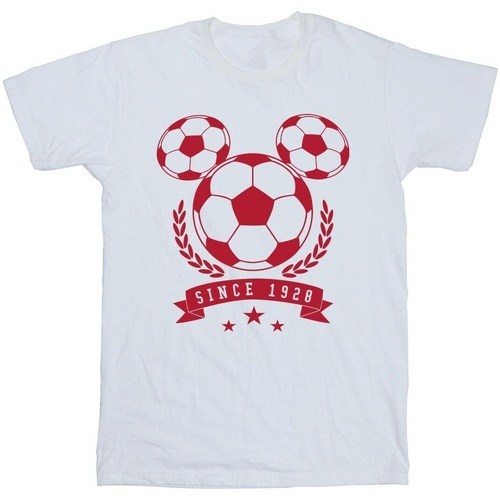 Vêtements Fille T-shirts manches longues Disney Mickey Football Head Blanc