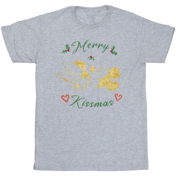Vêtements Fille T-shirts manches longues Disney Mickey Mouse Merry Kissmas Gris
