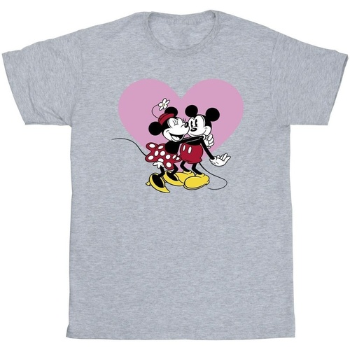 Vêtements Fille T-shirts manches longues Disney Mickey Mouse Love Languages Gris