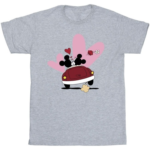 Vêtements Fille T-shirts manches longues Disney Mickey Mouse Car Print Gris