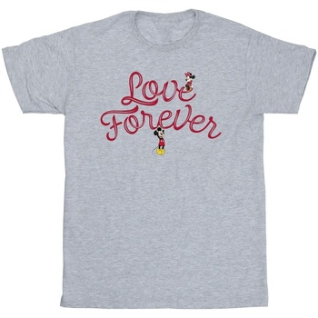 Vêtements Fille T-shirts manches longues Disney Mickey Mouse Love Forever Gris