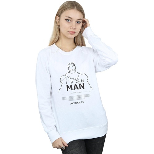 Vêtements Femme Sweats Marvel Iron Man Single Line Blanc
