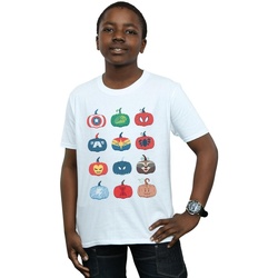 Vêtements Garçon T-shirts manches courtes Marvel Avengers Pumpkin Icons Blanc