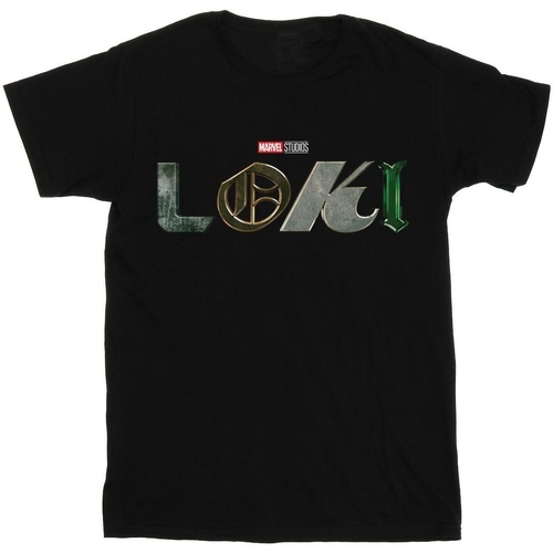 Vêtements Femme T-shirts manches longues Marvel Loki Logo Noir